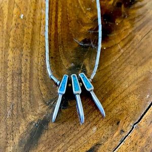 Southwestern silver and turquoise necklace